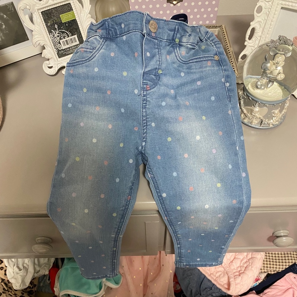 Polka dot jeans